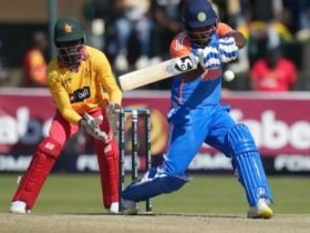 Riyan Parag gives aggressive send-off to Kamindu Mendis after destroying batter's stumps