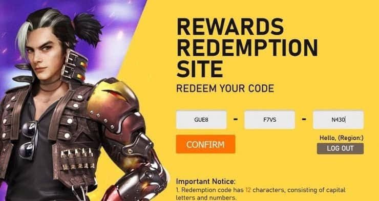 Free Fire redeem codes 18th August 2024