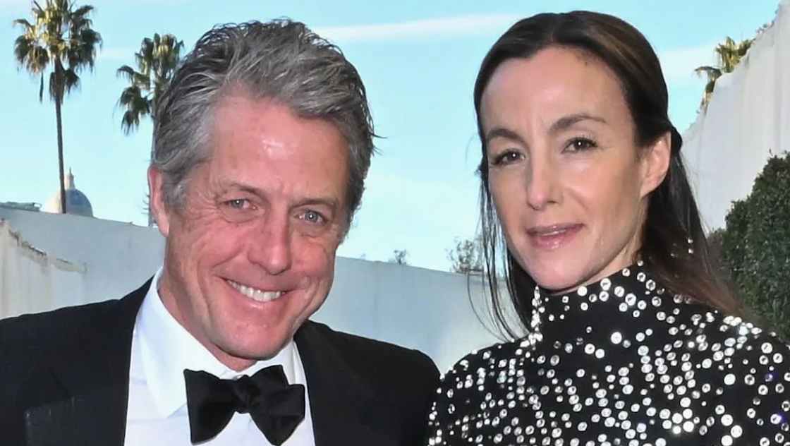 Hugh Grant and Anna Eberstein